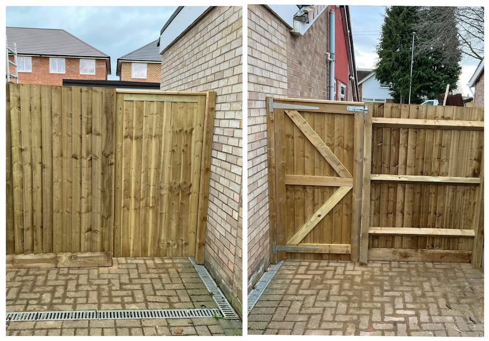Gate and closeboard fence project by Boundary Bros